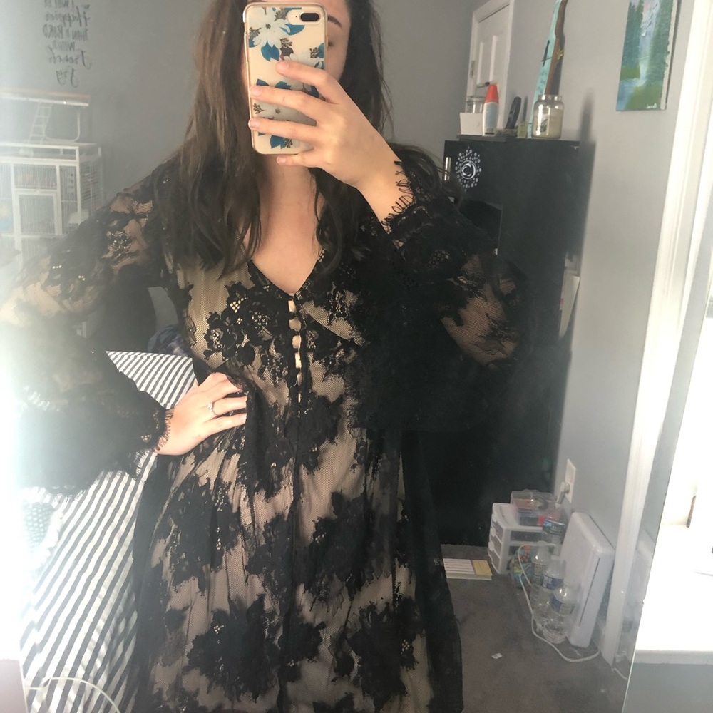 Black lace dress